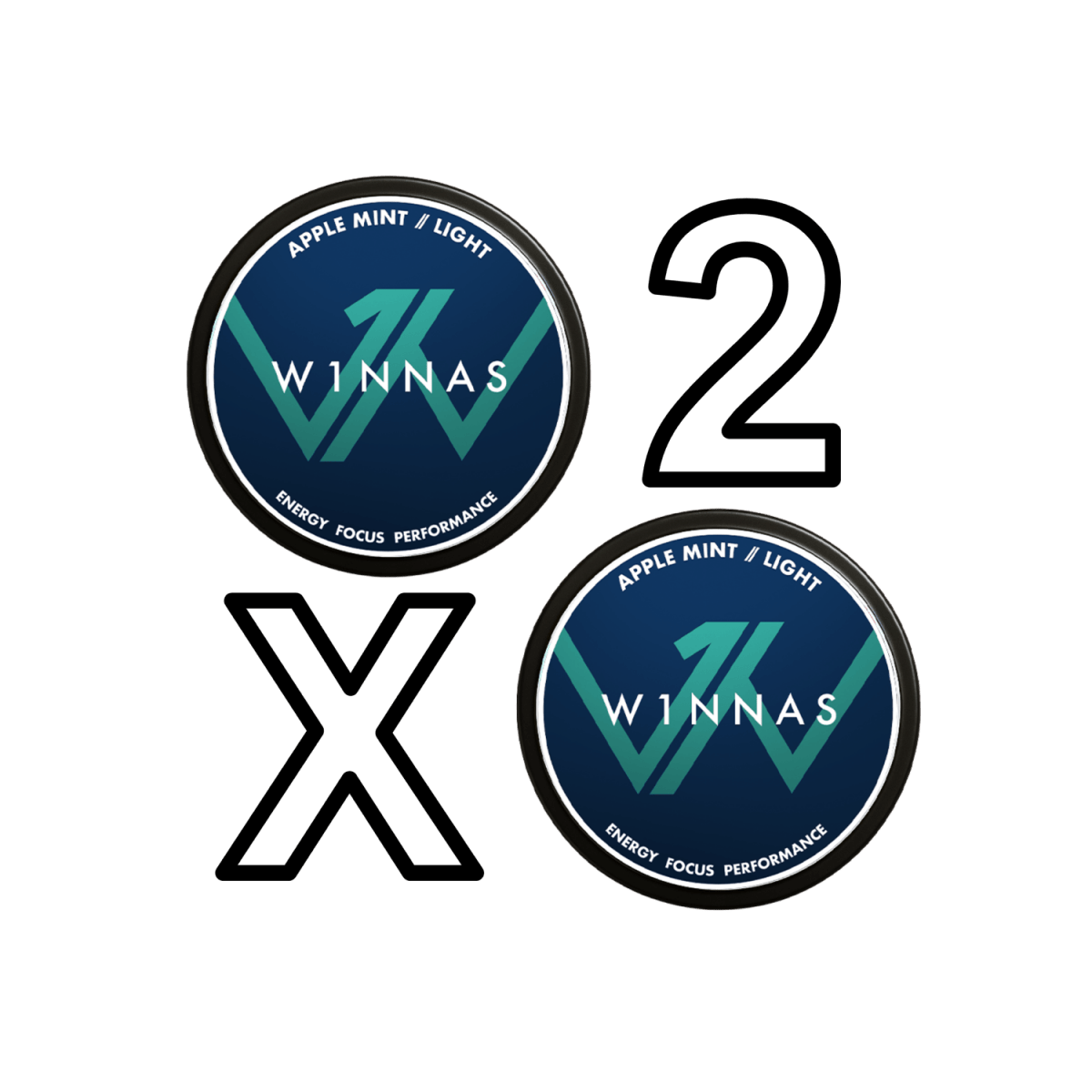 2x W1NNAS Apple Mint - 9,99€/lata - PIQ | Energypouches.de