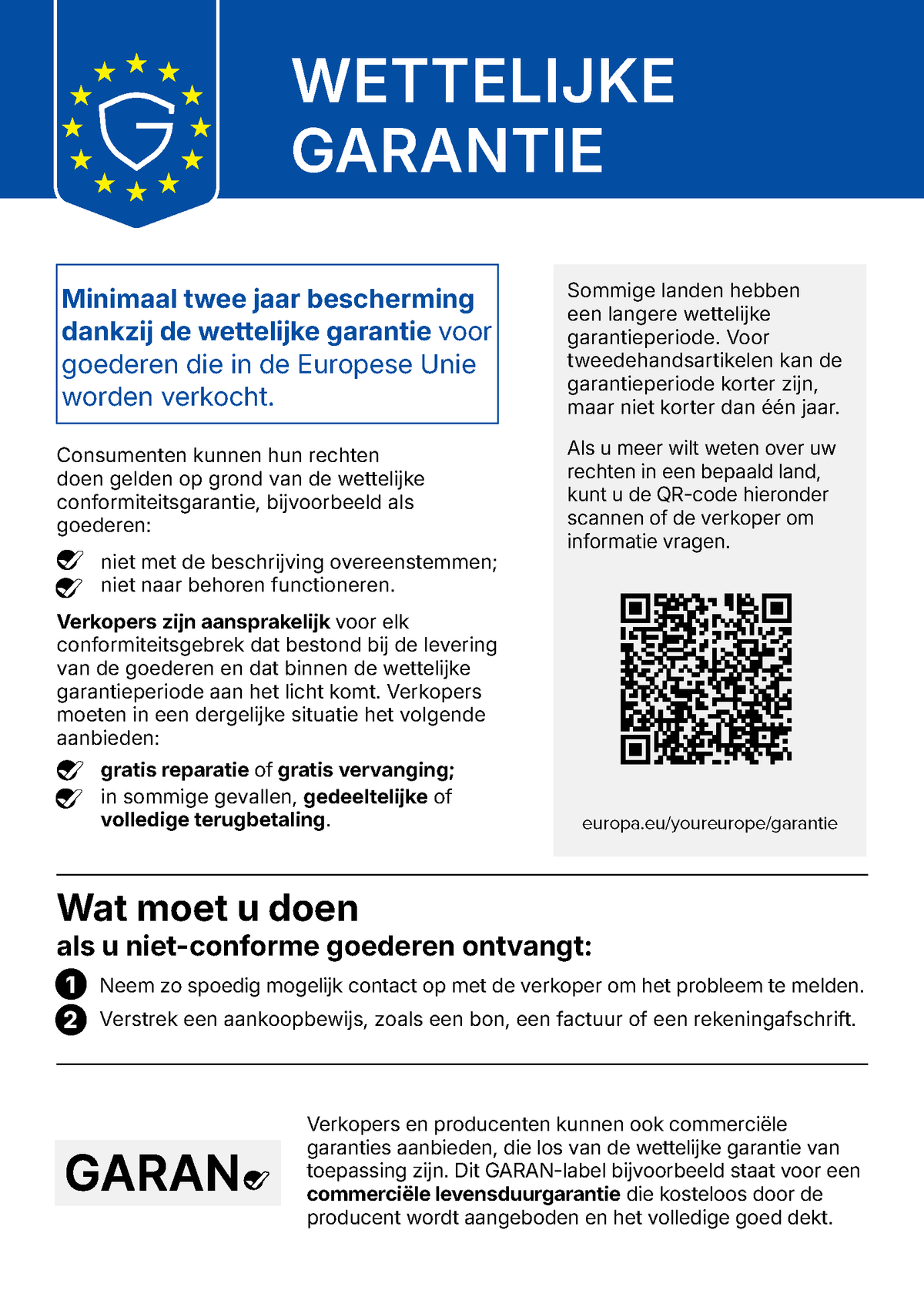 EU legal guarantee notice