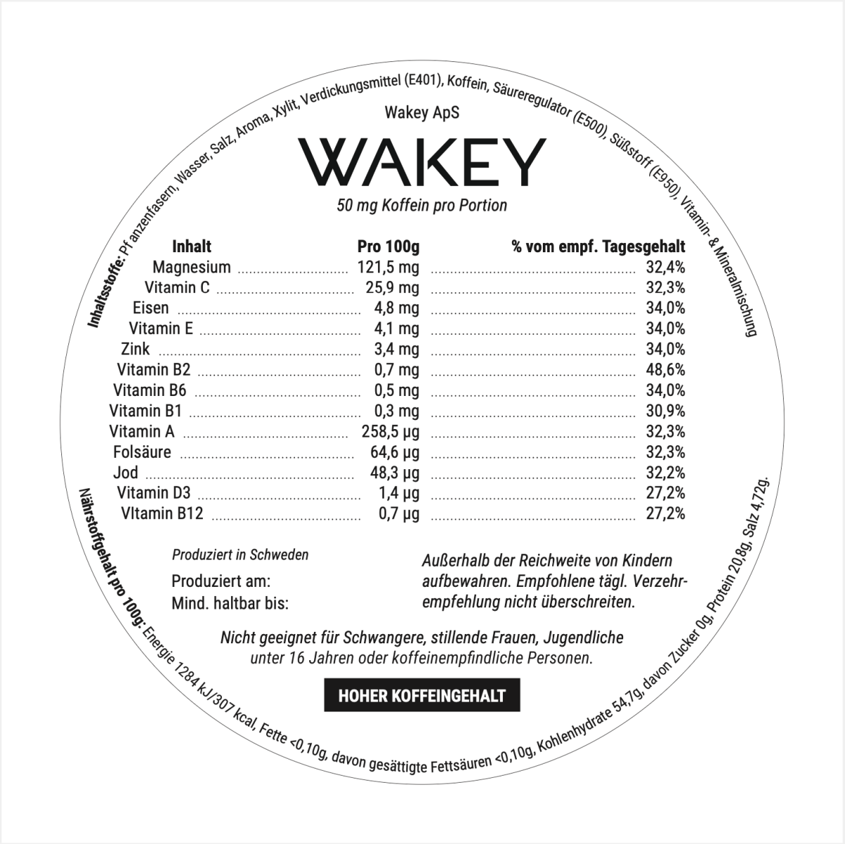 WAKEY Hyper Charge - PIQ | Energypouches.de